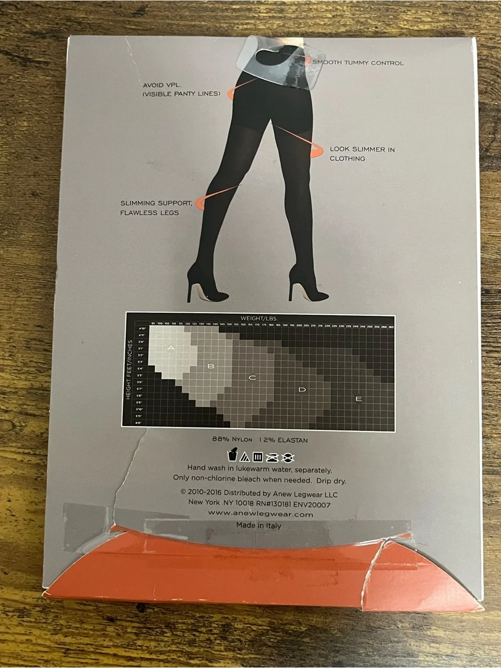 Via Spiga Flawless Shaper Opaque Control Tights Black Size D Made in Italy NIP